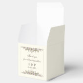 スケッチ花アイボリーヴィンテージ結婚式 フェイバーボックス (オープン)