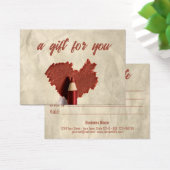 スケッチ落書きハートスケッチペンギフトカード (デスク)