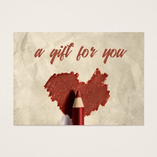 スケッチ落書きハートスケッチペンギフトカード (正面)