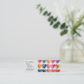 スケッチ記号とドリップのあるハート スキニー名刺 (スタンド正面)