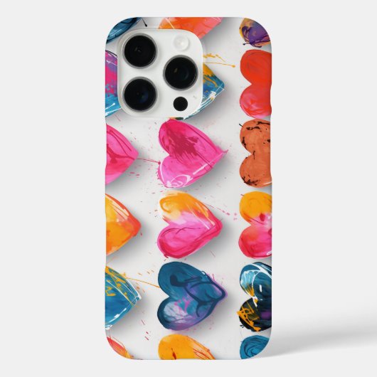 スケッチ記号とドリップのあるハート Case-Mate iPhoneケース (裏面)