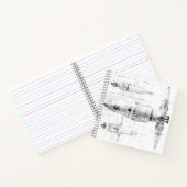 スケッチ設計図宇宙船 ノートブック (内部)