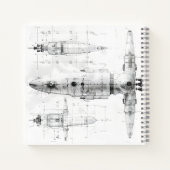 スケッチ設計図宇宙船 ノートブック (裏面)