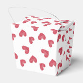 スケッチ赤いハート結婚式の引き出物ボックス フェイバーボックス (裏面サイド)