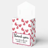 スケッチ赤いハート結婚式の引き出物ボックス フェイバーボックス (オープン)