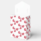 スケッチ赤いハート結婚式の引き出物ボックス フェイバーボックス (オープン)