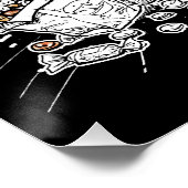 スケッチ風ゴブリンお菓子デザイン ダークカラー用 ポスター (コーナー)