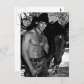 スケッチ：カウボーイ&ホース ポストカード (正面/裏面)