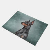 スケッチ·ドバーマン·ドッグ ドアマット (アングル)