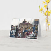 スケッチ:ワシントンの黒人の集会 カード (黄色い花)