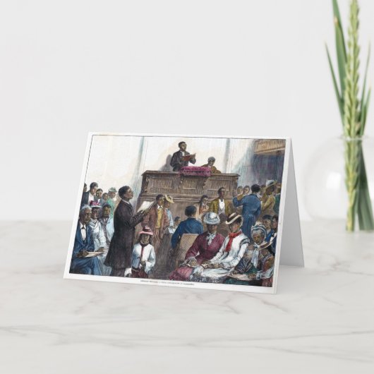 スケッチ:ワシントンの黒人の集会 カード (正面)