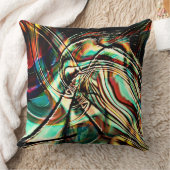 スケッチ、粗いストローク、セピア明度トーン クッション (ブランケット)