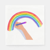 スケッチAレインボー スタンダードランチョンナプキン (正面)