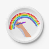 スケッチAレインボー ペーパープレート (正面)