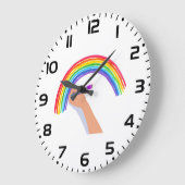 スケッチAレインボー ラージ壁時計 (傾斜)