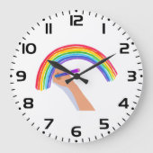 スケッチAレインボー ラージ壁時計 (正面)
