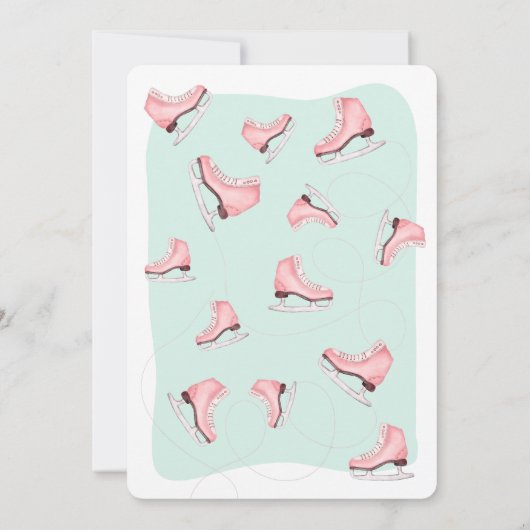 スケッモダンクスケートの誕生日をレース 招待状 (裏面)