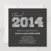 スケッ魅力的チ卒業パーティー招待状 招待状 (正面)