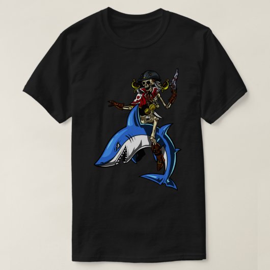 スケトウダラ乗りサメ Tシャツ (デザイン正面)