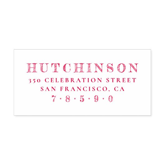 スケパーソナライズされたッチファミリ名差出人住所 セルフインキングスタンプ (デザイン)