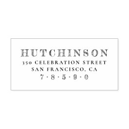 スケパーソナライズされたッチファミリ名差出人住所 ラバースタンプ