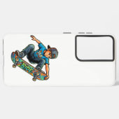 スケボーに乗る少年 SAMSUNG GALAXYケース (裏面横)