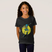 スケボー好きなスケルトンのイラストデザイン Tシャツ (正面フル)