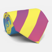 スケマーツデザインイエローブルーカラーネックタイ ネクタイ (ロール)