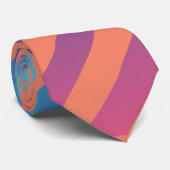 スケマーツデザインオレンジブルーカラー ネクタイ (ロール)