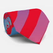 スケマーツデザインブルーレッドカラーネックタイ ネクタイ (ロール)