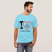 スケマーツ | 私はセクシーな妻の写真Tシャツが大好き Tシャツ (正面フル)