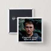 スケマート |おめでとうグラッド写真カスタムのピンバック 缶バッジ (正面&裏面)