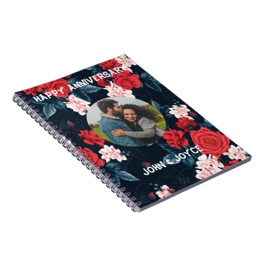 スケマート |かわいらしバラフローラ結婚の記念日 ノートブック (右側)