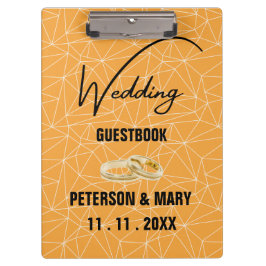 スケマート |イエロエレガントブラックの結婚ゲスト クリップボード