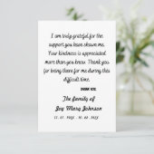 スケマート | シンプル苦労お知らせ サンキューカード (スタンド正面)