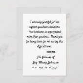 スケマート | シンプル苦労お知らせ サンキューカード (正面/裏面)