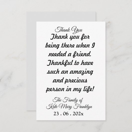 スケマート |スクリプトカードに感謝 サンキューカード (正面/裏面)