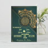 スケマート |マンダラ結婚カリグラフ内 招待状 (スタンド正面)