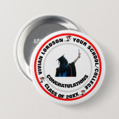 スケマート |リングや輪サークル卒業お祝い 缶バッジ (正面&裏面)