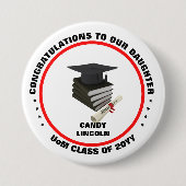 スケマート |誇りを持った娘の卒業 缶バッジ (正面)