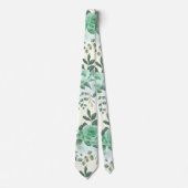 スケマート |青エレガントフローラボス ネクタイ (正面)