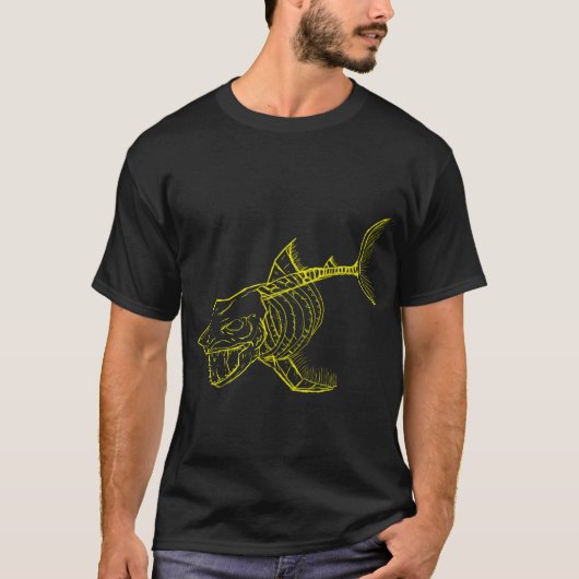 スケリーシャーク(黄色・背景なし) Tシャツ (正面)