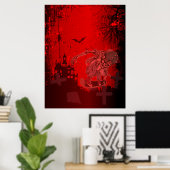 スケルトスケーターのポスター ポスター (ホームオフィス)