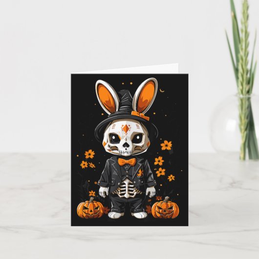 スケルトンうさぎのハロウィンコスチューム カード (正面)