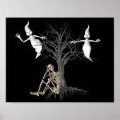 スケルトンおもしろいと幽霊ハロウィーン ポスター (正面)