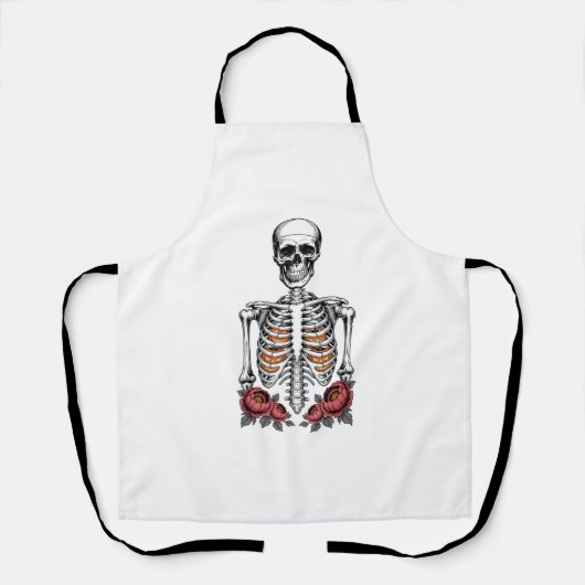 スケルトンおもしろいカボチャ秋 エプロン (正面)