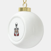 スケルトンおもしろいカボチャ秋 セラミックボールオーナメント (右)