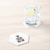 スケルトンおもしろいカボチャ秋 ペーパーコースター (インサイチュ)