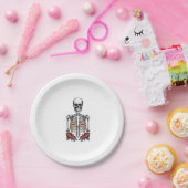 スケルトンおもしろいカボチャ秋 ペーパープレート (パーティー)