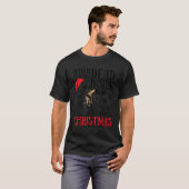 スケルトンおもしろいクリスマスが死んだがホリだ Tシャツ (正面フル)